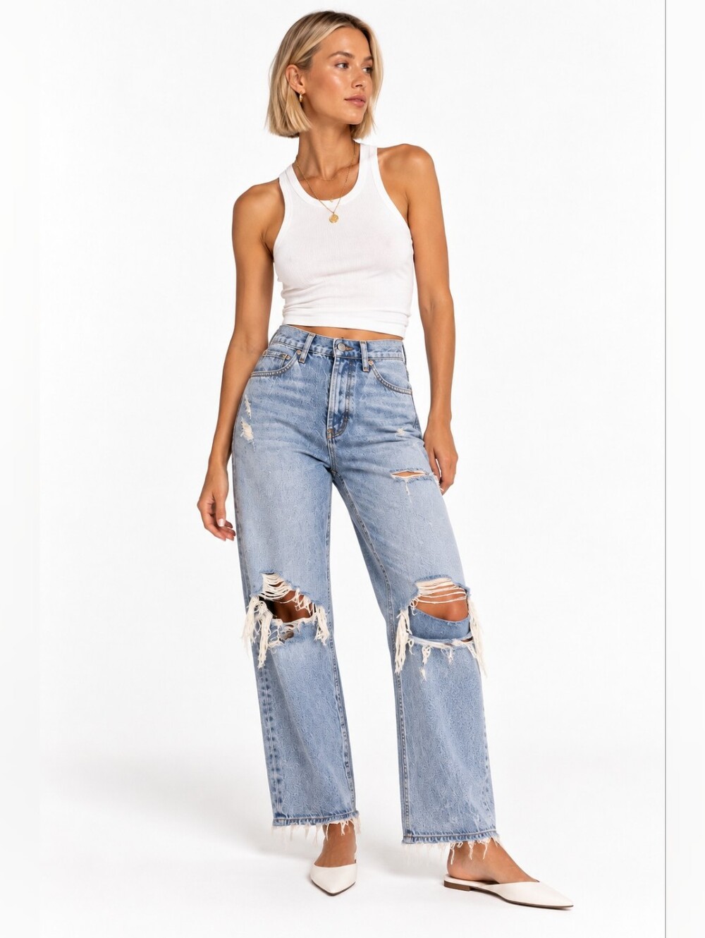 AGOLDE 90s Mid Rise Loose Fit Distressed Jeans Size 26 Light Wash